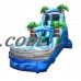 Pogo 18' Tropical Commercial Inflatable Water Slide with Blower Kids Bouncy Jumper   
